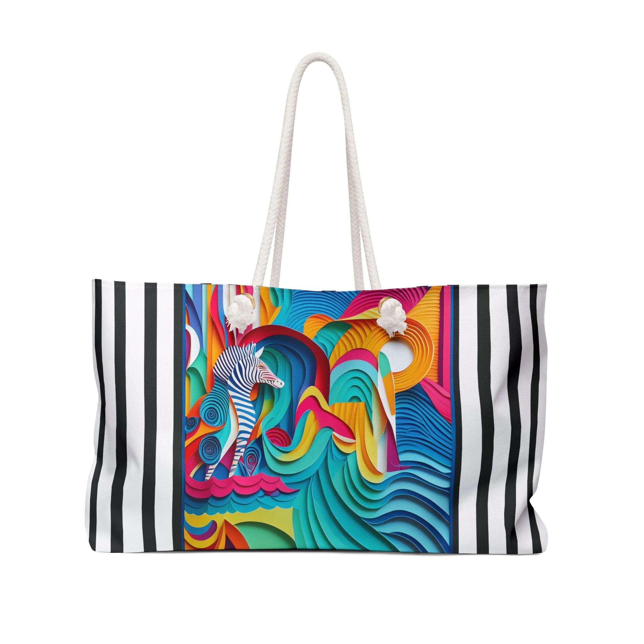 Surfing Zebra Weekender Bag
