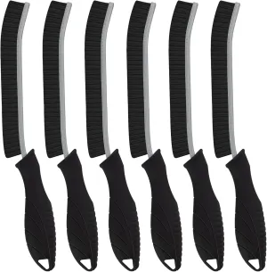 SXhyf Hard Bristle Crevice Cleaning Brush - Multifunctional Gap Cleaning Brush, Bathroom Cleaning Tools, Grout Brush, Crevice Cleaning Supplies for Household Use, Kitchen, Window, Vehicle (6, Black)