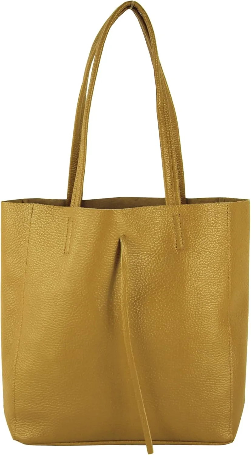 T253 - Leather Tote Bag for Women, With Inner Pocket