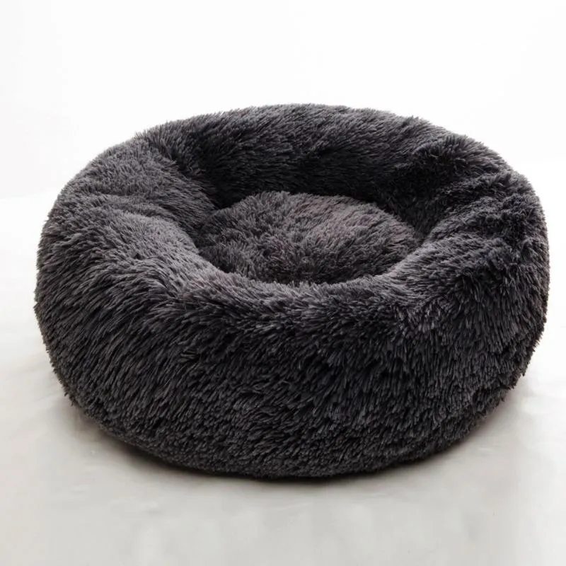 Taavita Plush Round Calming Donut Cat Bed Nest