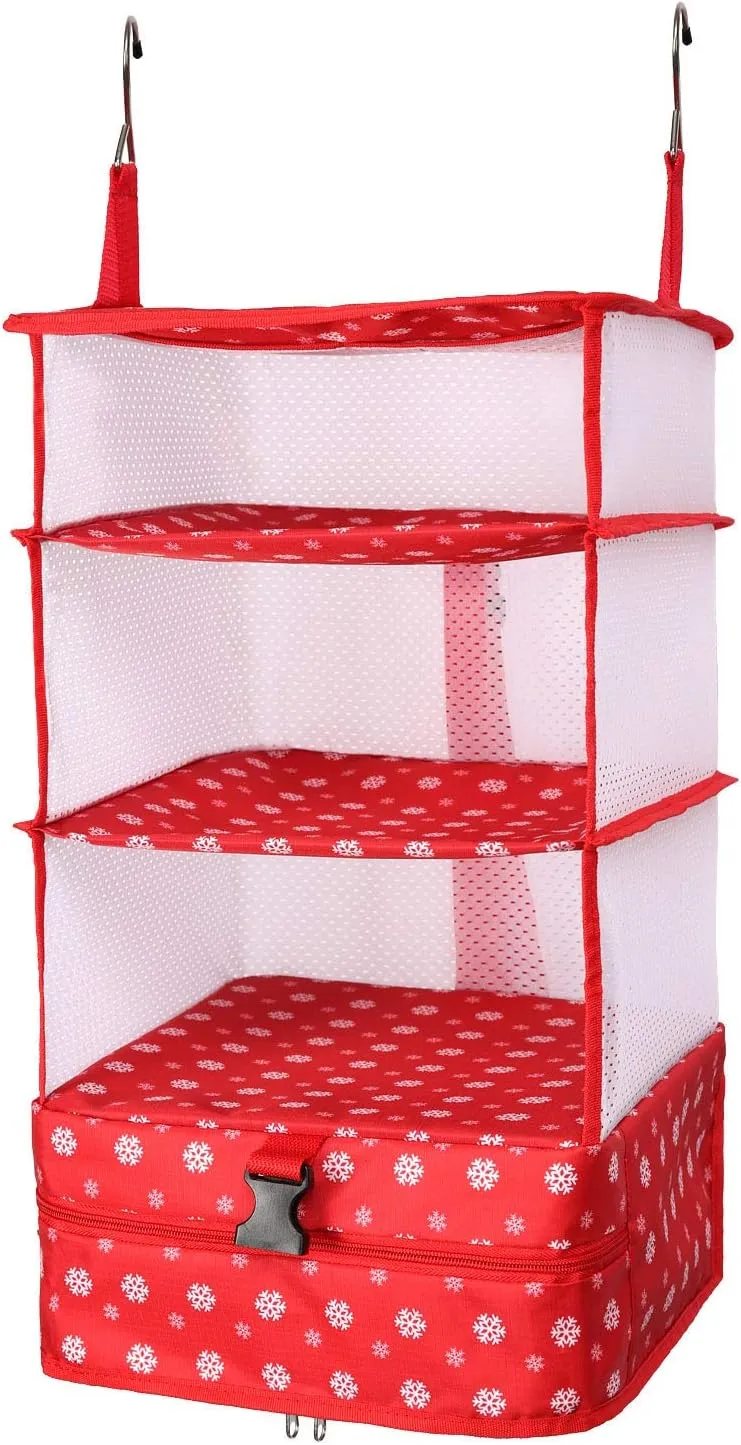 TABITORA Portable Hanging Travel Shelves Bag Packing Cube Organizer Suitcase Storage Large Capacity