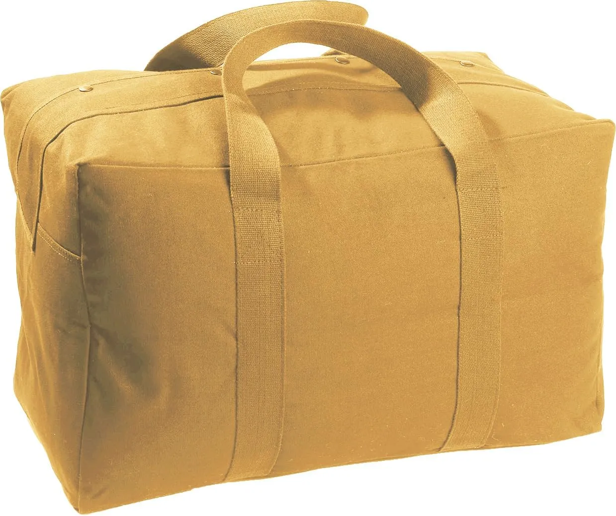 Tactical Parachute Cargo Bag LARGE Cotton Canvas Carry Bag, 24" x 15" x 13" - Coyote Brown