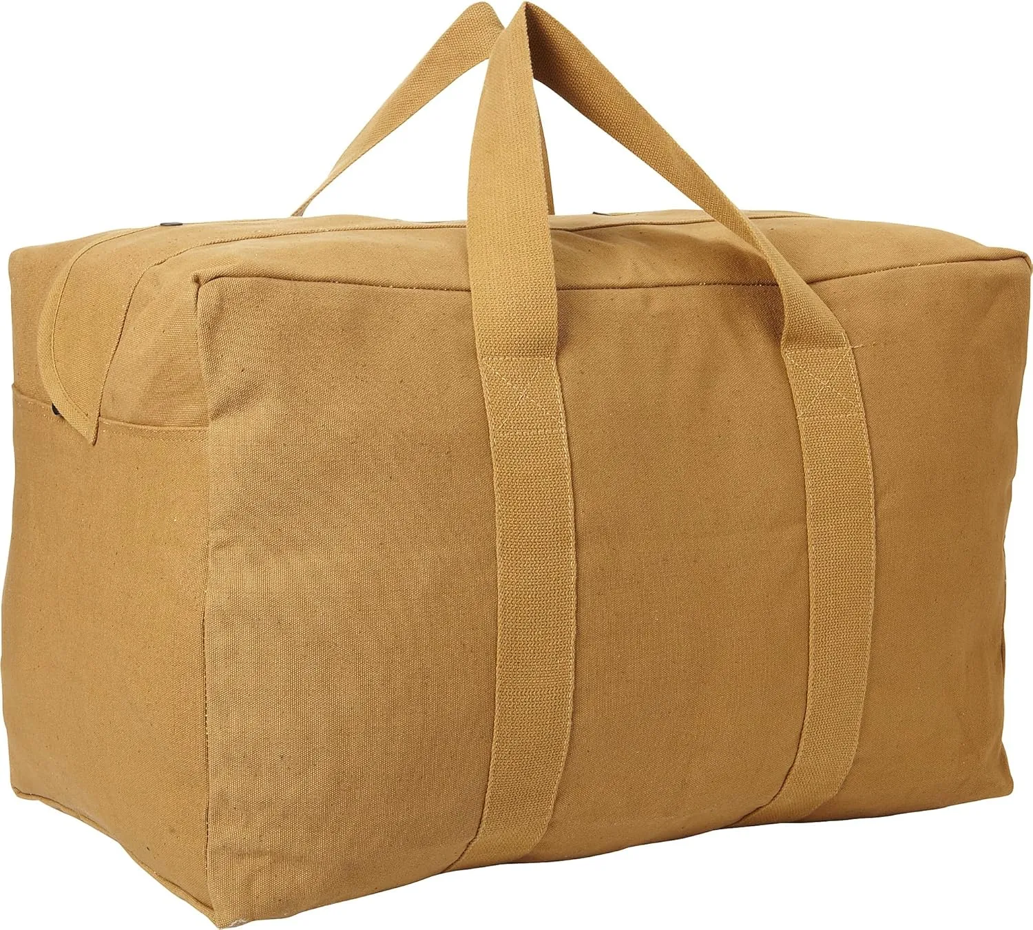 Tactical Parachute Cargo Bag LARGE Cotton Canvas Carry Bag, 24" x 15" x 13" - Coyote Brown