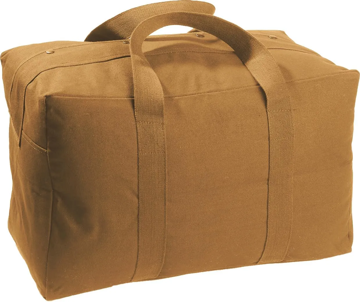 Tactical Parachute Cargo Bag LARGE Cotton Canvas Carry Bag, 24" x 15" x 13" - Work Brown