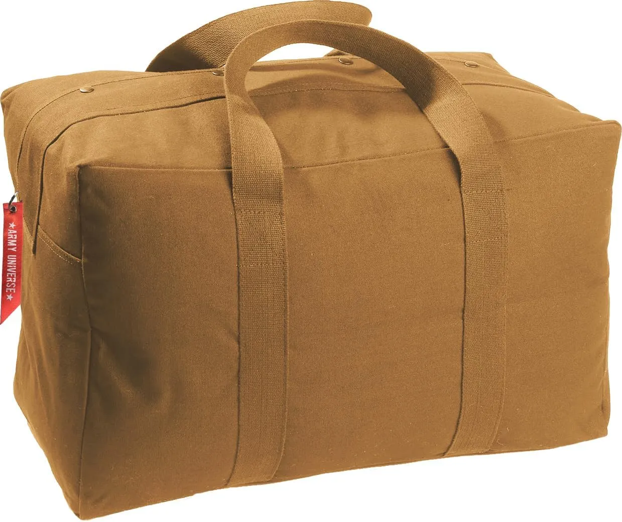 Tactical Parachute Cargo Bag LARGE Cotton Canvas Carry Bag, 24" x 15" x 13" - Work Brown