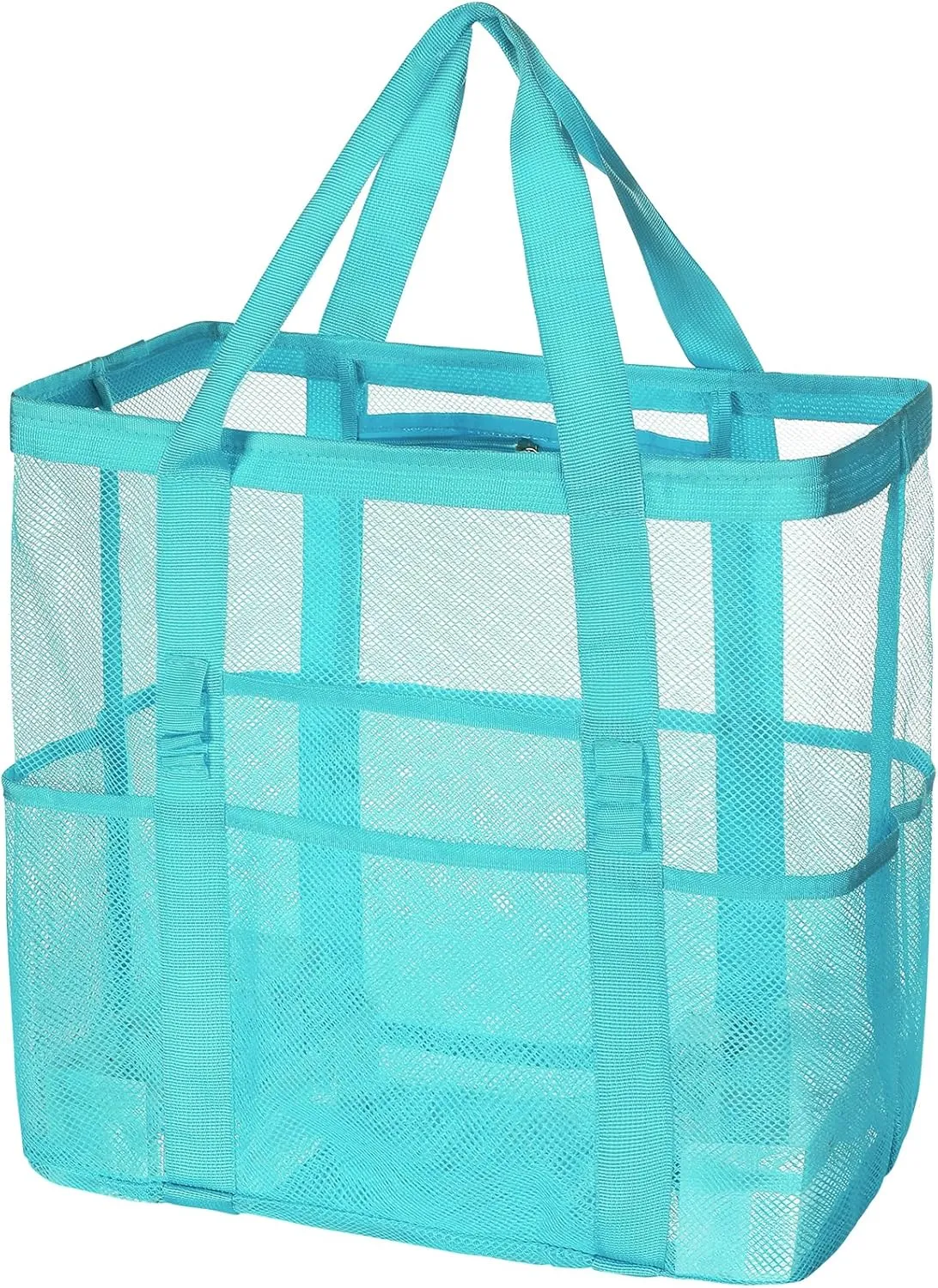 Tavaleu Mesh Beach Bag - Large Beach Tote with Multi Functional Pockets for Family Travel/Vacation