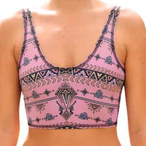 teeki Choose Roses Lover Tank Bra Tops for Women, USA Made from Sustainable Eco Luxury Fabric, Lightweight, Quick Dry, Bra Top (X-Small/Small)