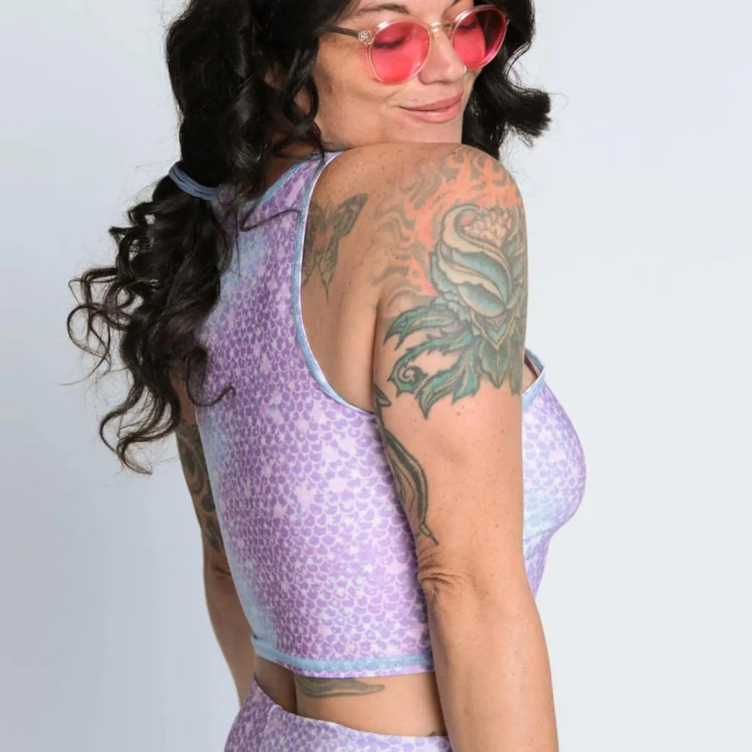 teeki Mermaid Tank Bra Tops for Women, USA Made from Sustainable Eco Luxury Fabric, Lightweight, Quick Dry, Bra Top