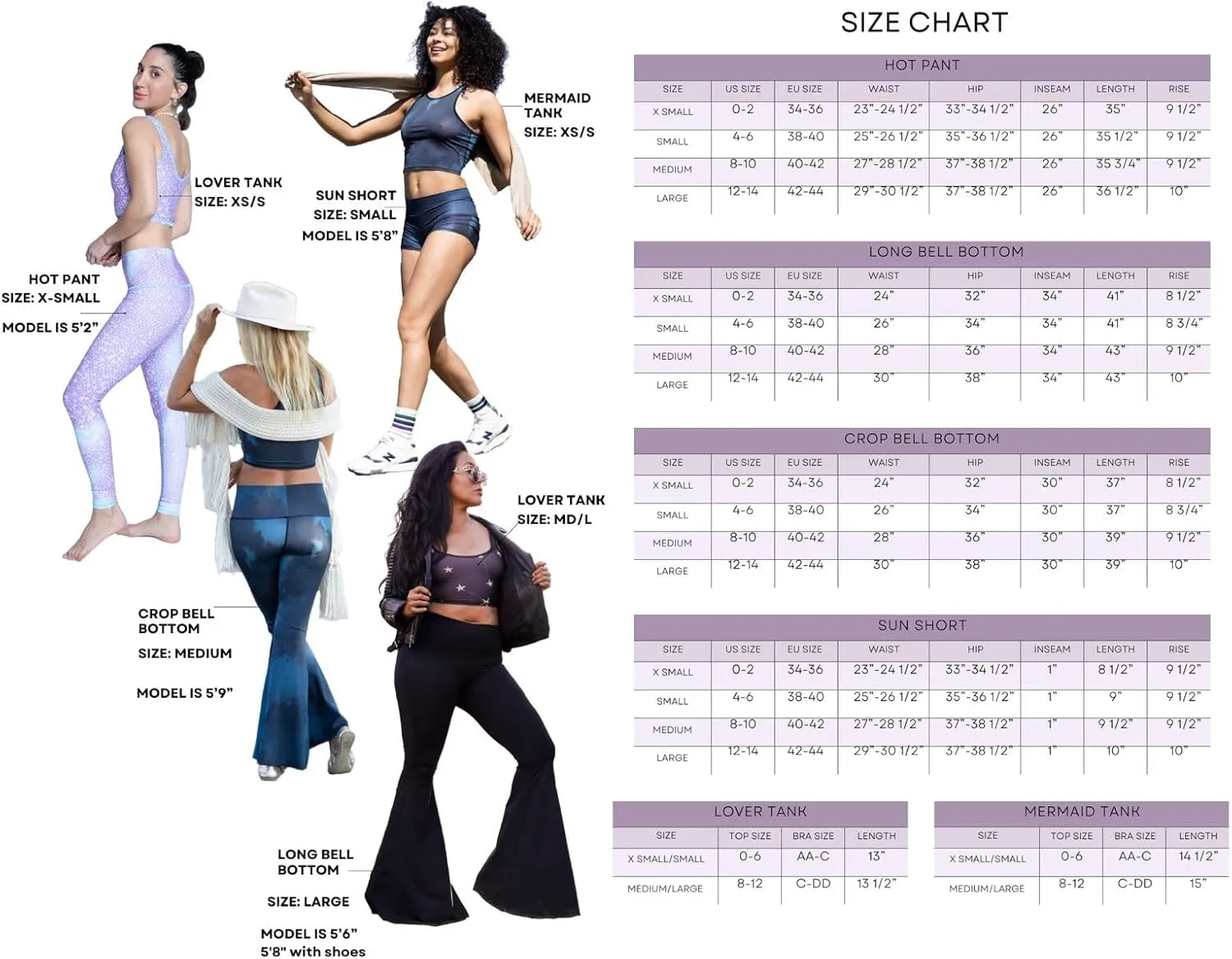 teeki Mermaid Tank Bra Tops for Women, USA Made from Sustainable Eco Luxury Fabric, Lightweight, Quick Dry, Bra Top