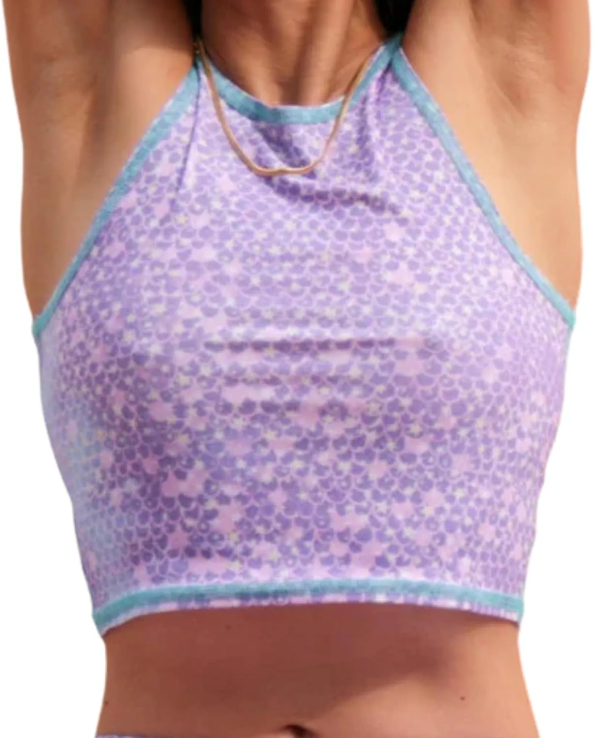 teeki Mermaid Tank Bra Tops for Women, USA Made from Sustainable Eco Luxury Fabric, Lightweight, Quick Dry, Bra Top