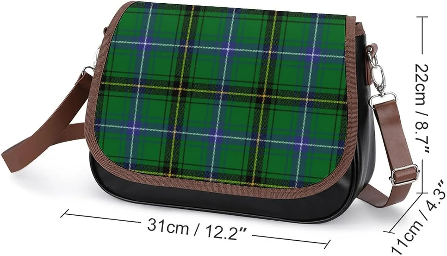 The Look of Warm Oak Wood Grain Texture Leather Decorative Crossbody Strap Backpack, Large Capacity Shoulder Bag