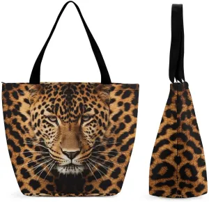 This Depict A Leopard Women's Shopping Bag Foldable Washable Shoulder Bag Adopts High-definition Printing Technology, with Clear Patterns And Rich Colors. There Are Many Patterns to Choose From, And T