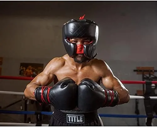 Title Boxing Ko-Vert Headgear - Boxing, MMA, Muay Thai - Unisex-Adults - White - Large