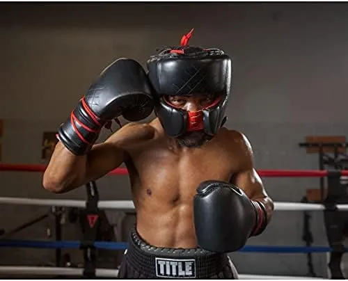 Title Boxing Ko-Vert Headgear - Boxing, MMA, Muay Thai - Unisex-Adults - White - Large