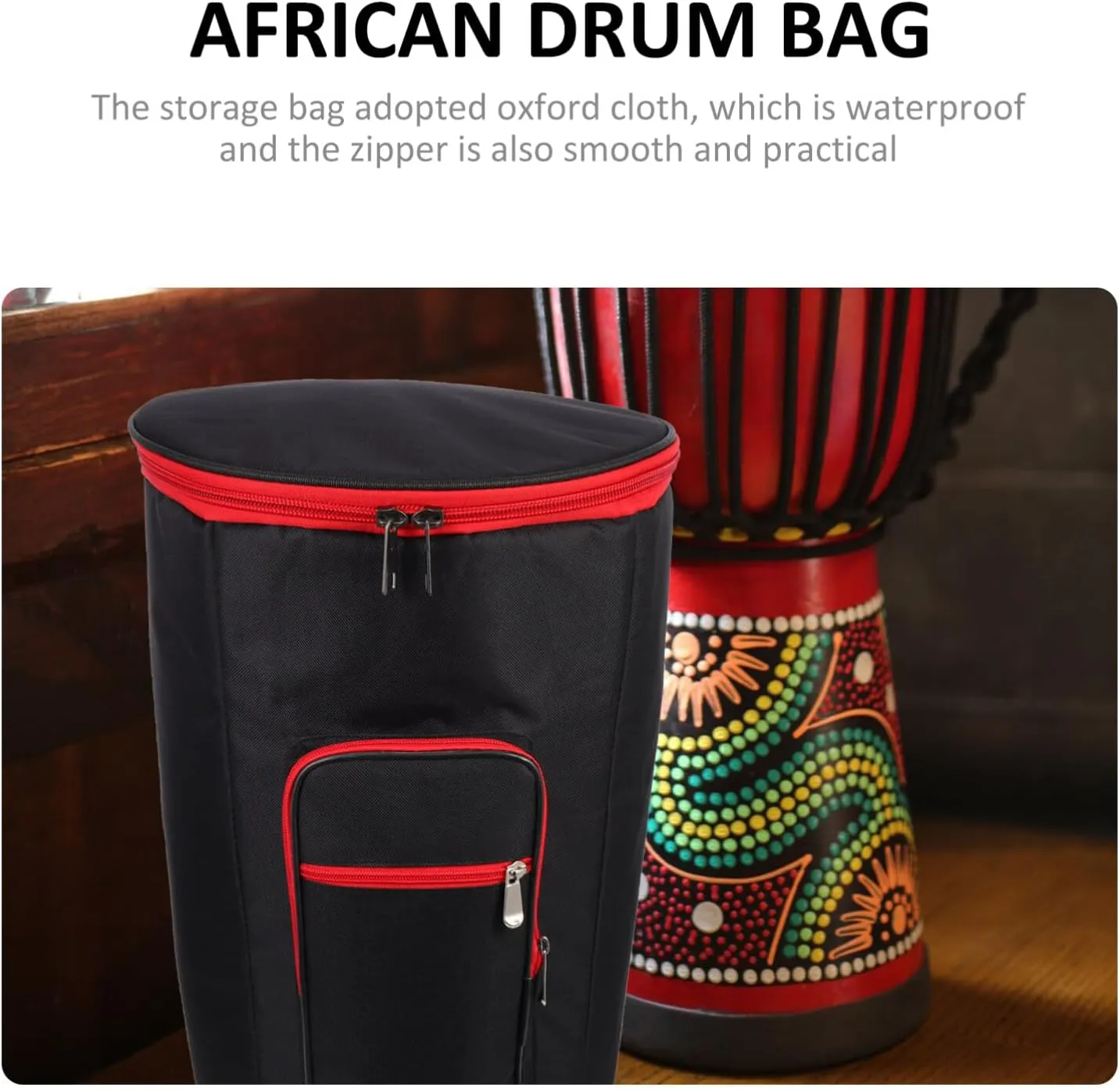 Toyvian Large Drum Bags Cases for Congo Drum Tambourine Oxford Cloth Easy to Carry