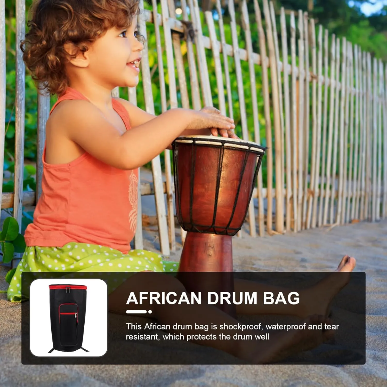 Toyvian Large Drum Bags Cases for Congo Drum Tambourine Oxford Cloth Easy to Carry