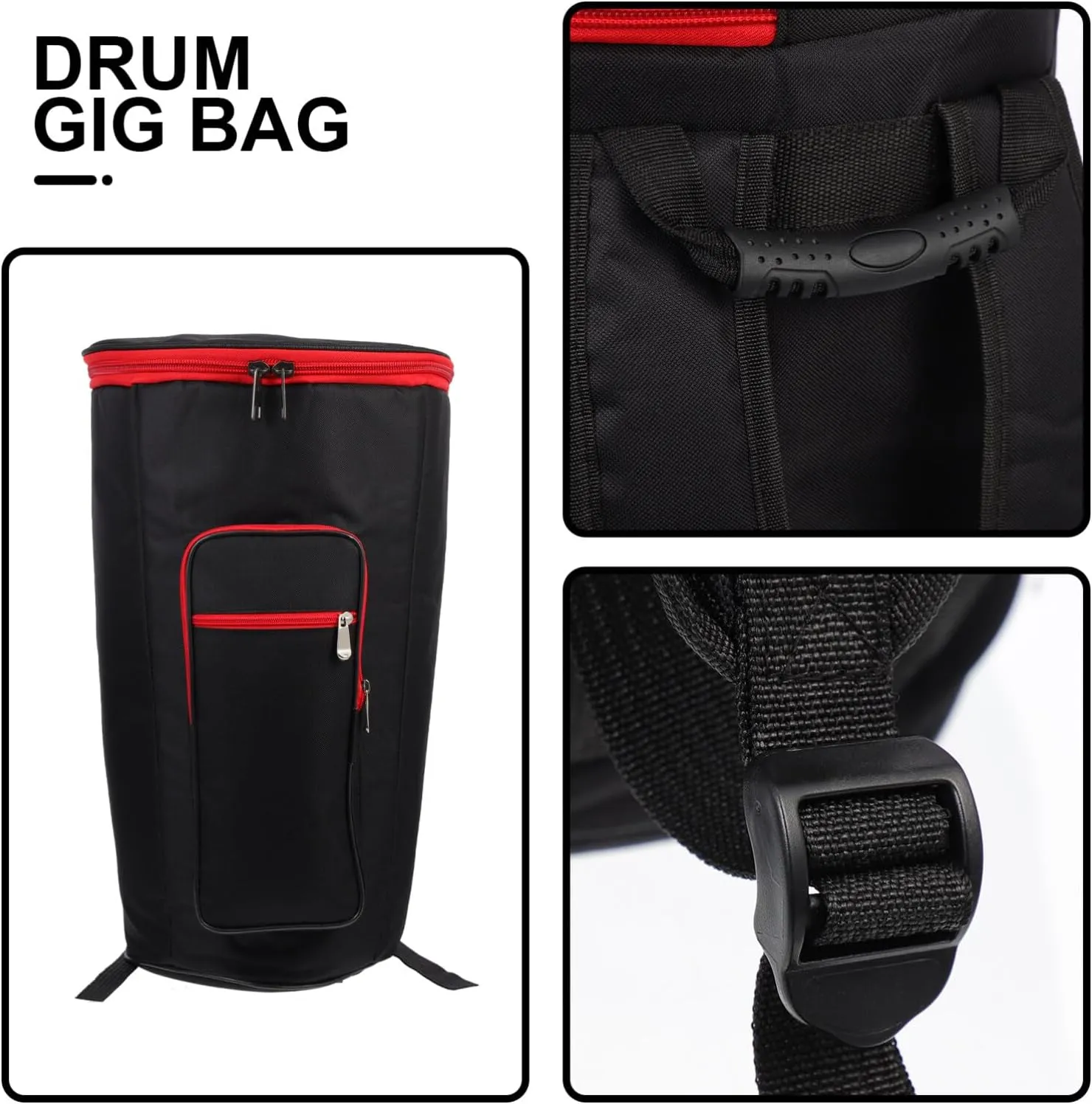 Toyvian Large Drum Bags Cases for Congo Drum Tambourine Oxford Cloth Easy to Carry