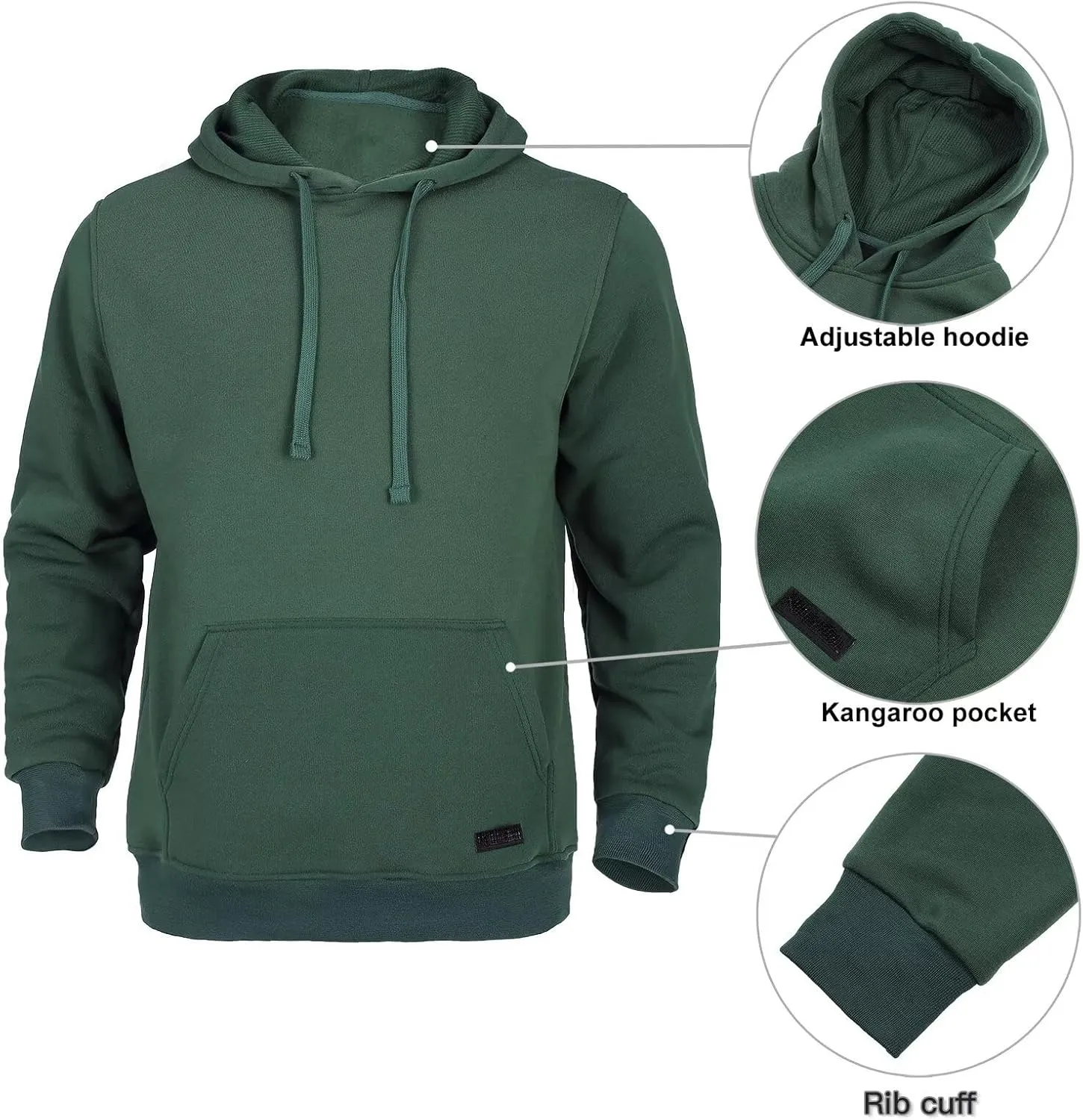 Tracksuit for men 2 pieces,Fleece hooded outfit,casual sweatsuit set jogger suit outdoor sportswear