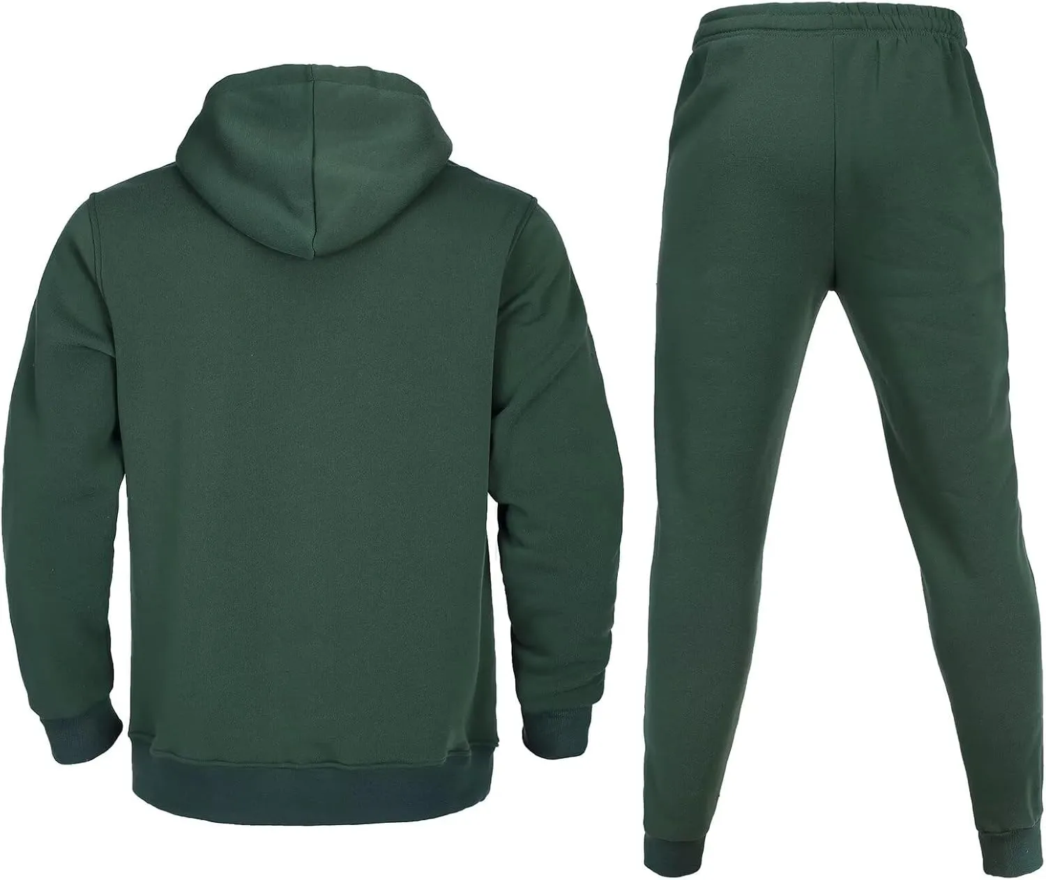 Tracksuit for men 2 pieces,Fleece hooded outfit,casual sweatsuit set jogger suit outdoor sportswear