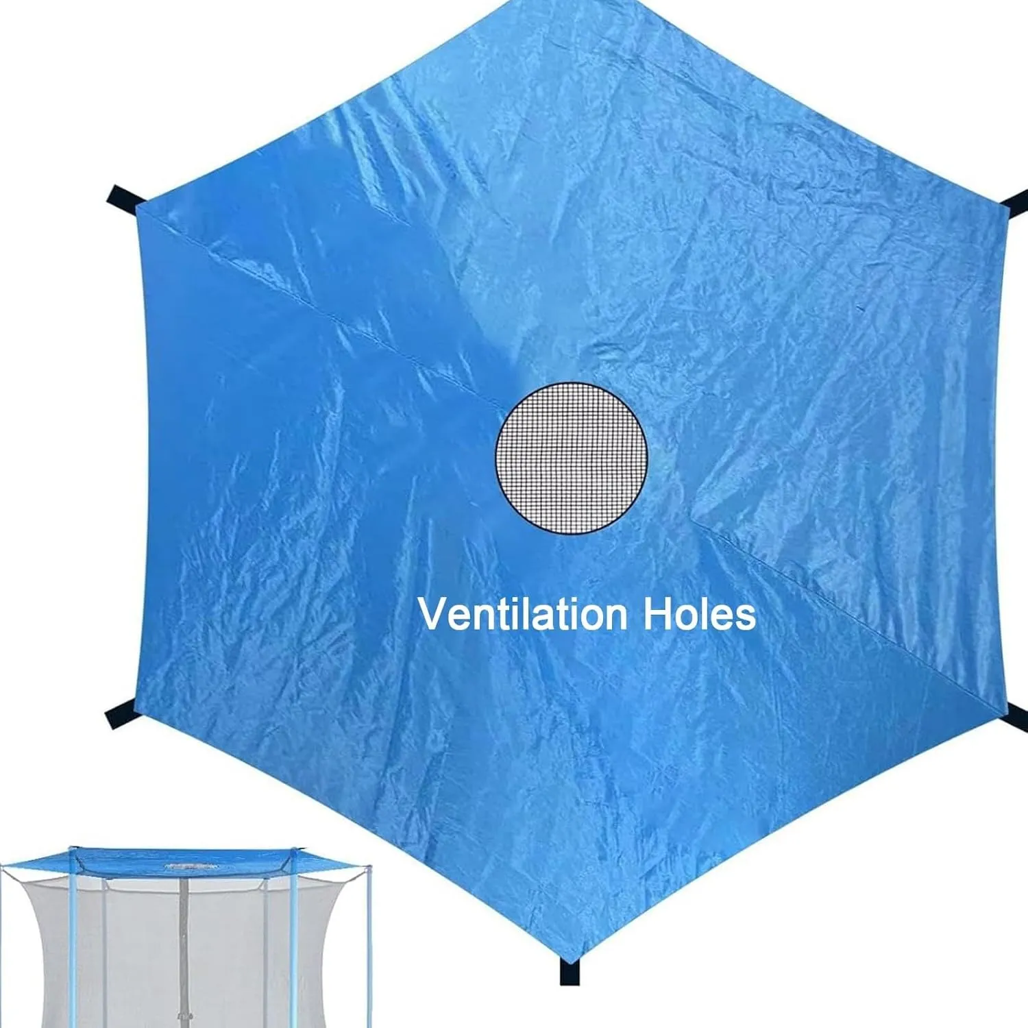 Trampoline Canopy Roof, Trampoline Shade Cover Waterproof Oxford Trampoline Tent Cover, for 6 Poles Round Trampoline