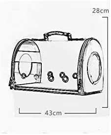 Transparent Pet Travel Handbag, Abs Material Space Capsule Design, Aviation-Grade Breathable Pet Bag, Suitable for Cats and Dogs Under 12 Pounds (Transparent Pink)