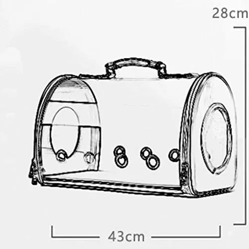 Transparent Pet Travel Handbag, Abs Material Space Capsule Design, Aviation-Grade Breathable Pet Bag, Suitable for Cats and Dogs Under 12 Pounds (Transparent Pink)