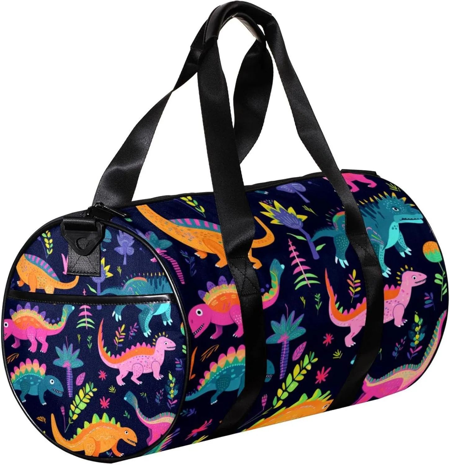 Travel Bag,Mens Gym Bag,Womens Gym Bag,Colorful Cartoon Dinosaurs,Sports Bag