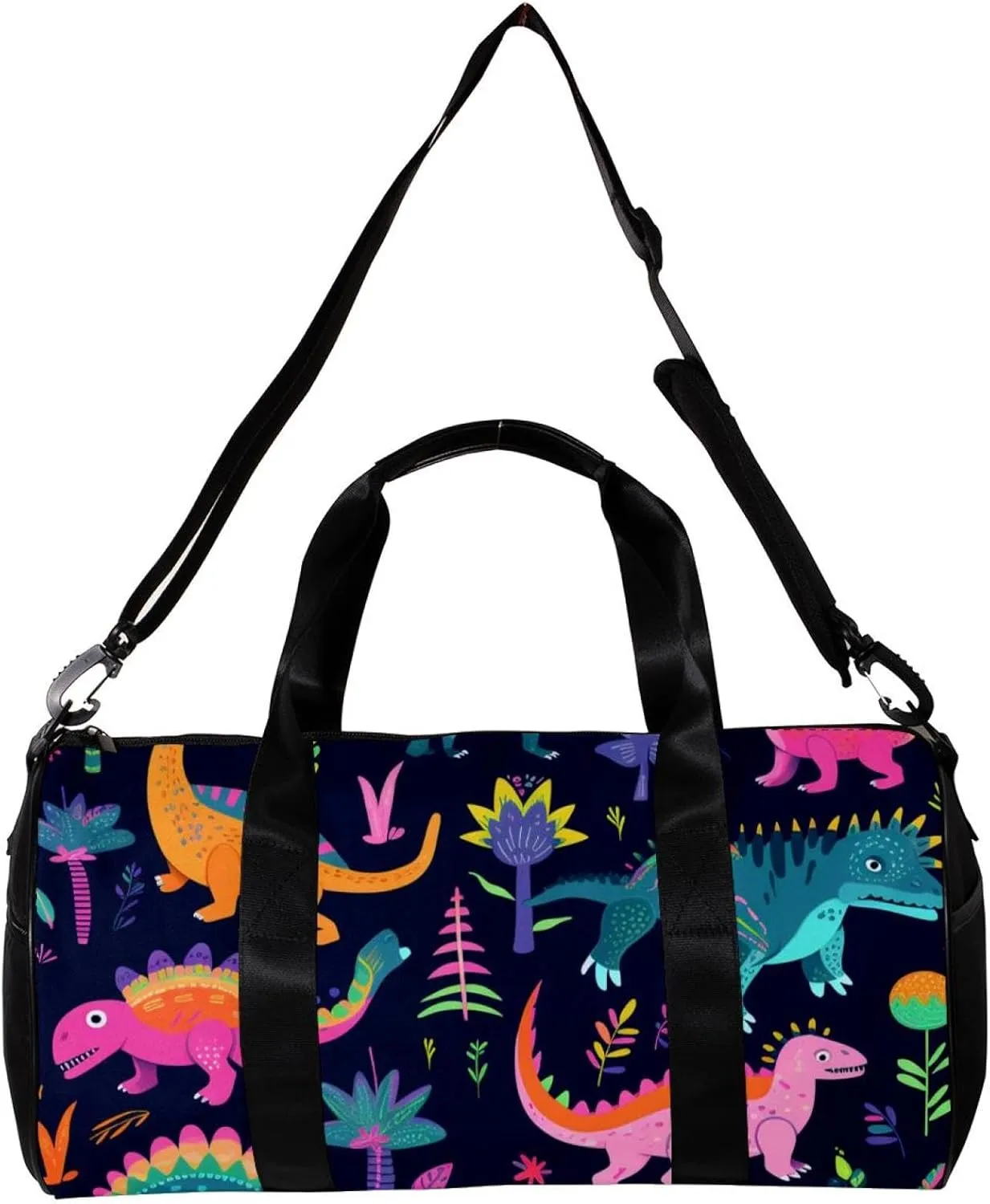 Travel Bag,Mens Gym Bag,Womens Gym Bag,Colorful Cartoon Dinosaurs,Sports Bag