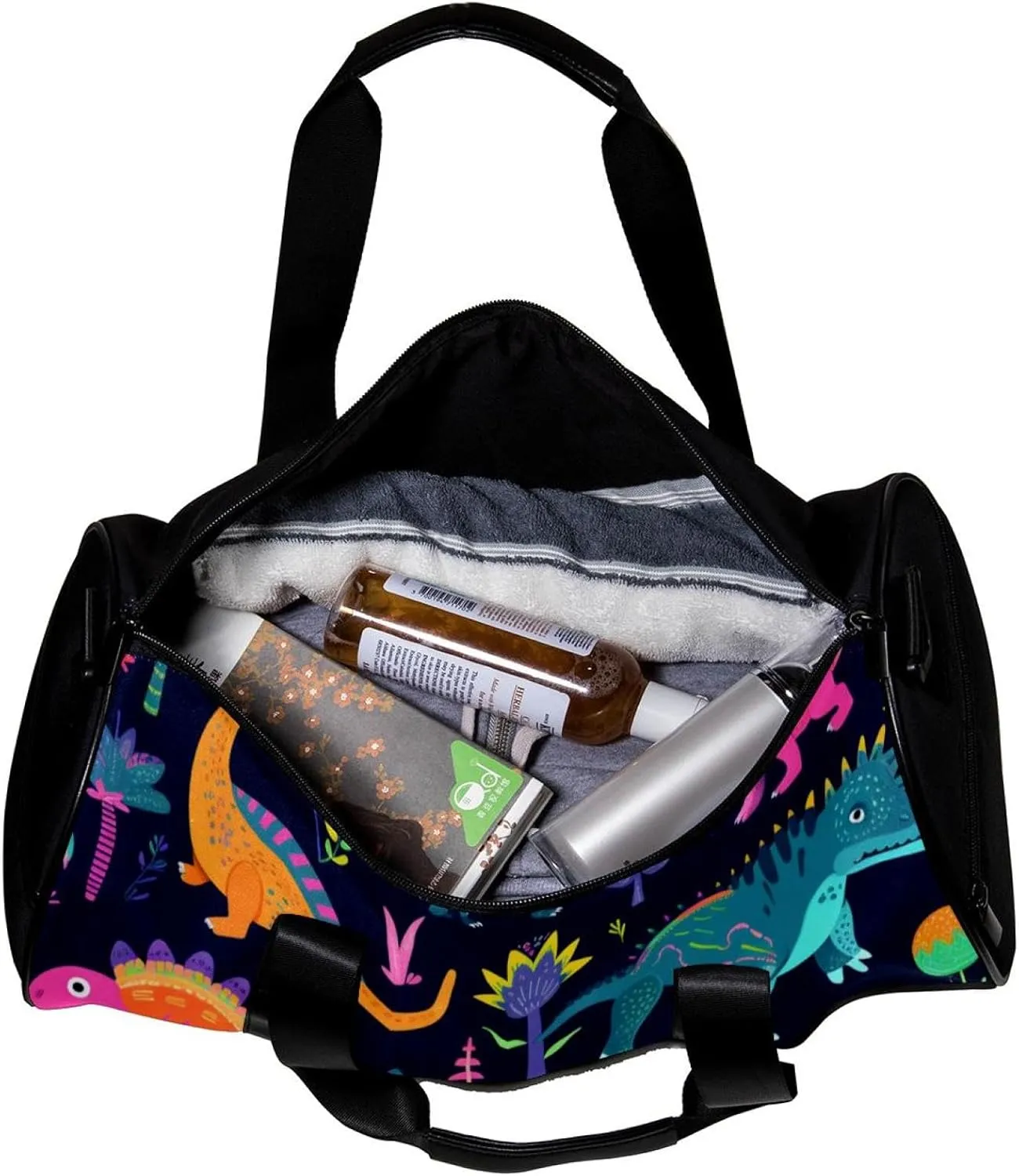 Travel Bag,Mens Gym Bag,Womens Gym Bag,Colorful Cartoon Dinosaurs,Sports Bag
