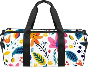 Travel Bag,Mens Gym Bag,Womens Gym Bag,Colorful Christmas Flower,Sports Bag