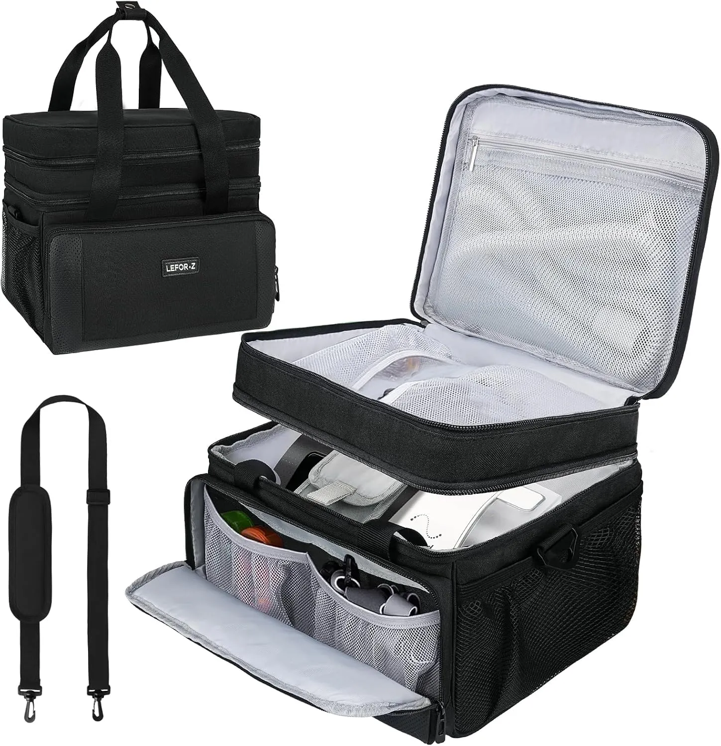 Travel Carrying Bag Compatible with ResMed AirSense 11/10/10 elite,AirStart 10,Philip Dreamstation,3B Medical Luna G3,XT Fit,Portable Storage Organizer Case Fits for CPAP Machine and Accessories