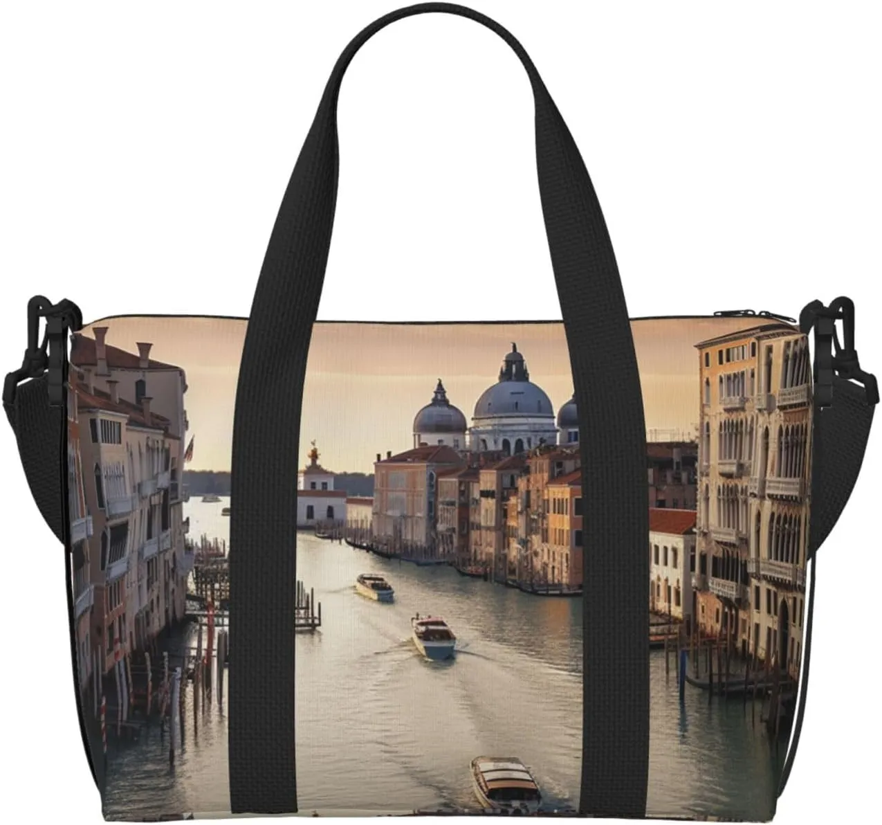 Travel Duffle Bag Weekender Bags for Men Women Adjustable Large Capacity Weekender Overnight Bag Carry On Tote Bags Waterproof Sport Gym Bag for Travel Yoga, Grand Canal, One Size