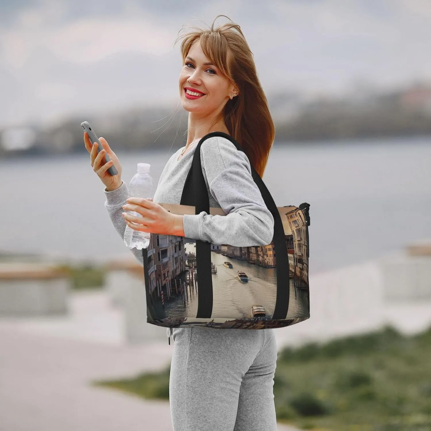 Travel Duffle Bag Weekender Bags for Men Women Adjustable Large Capacity Weekender Overnight Bag Carry On Tote Bags Waterproof Sport Gym Bag for Travel Yoga, Grand Canal, One Size