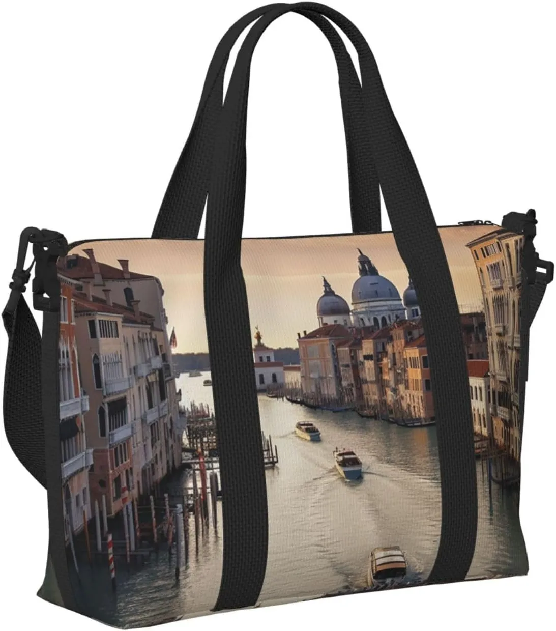 Travel Duffle Bag Weekender Bags for Men Women Adjustable Large Capacity Weekender Overnight Bag Carry On Tote Bags Waterproof Sport Gym Bag for Travel Yoga, Grand Canal, One Size