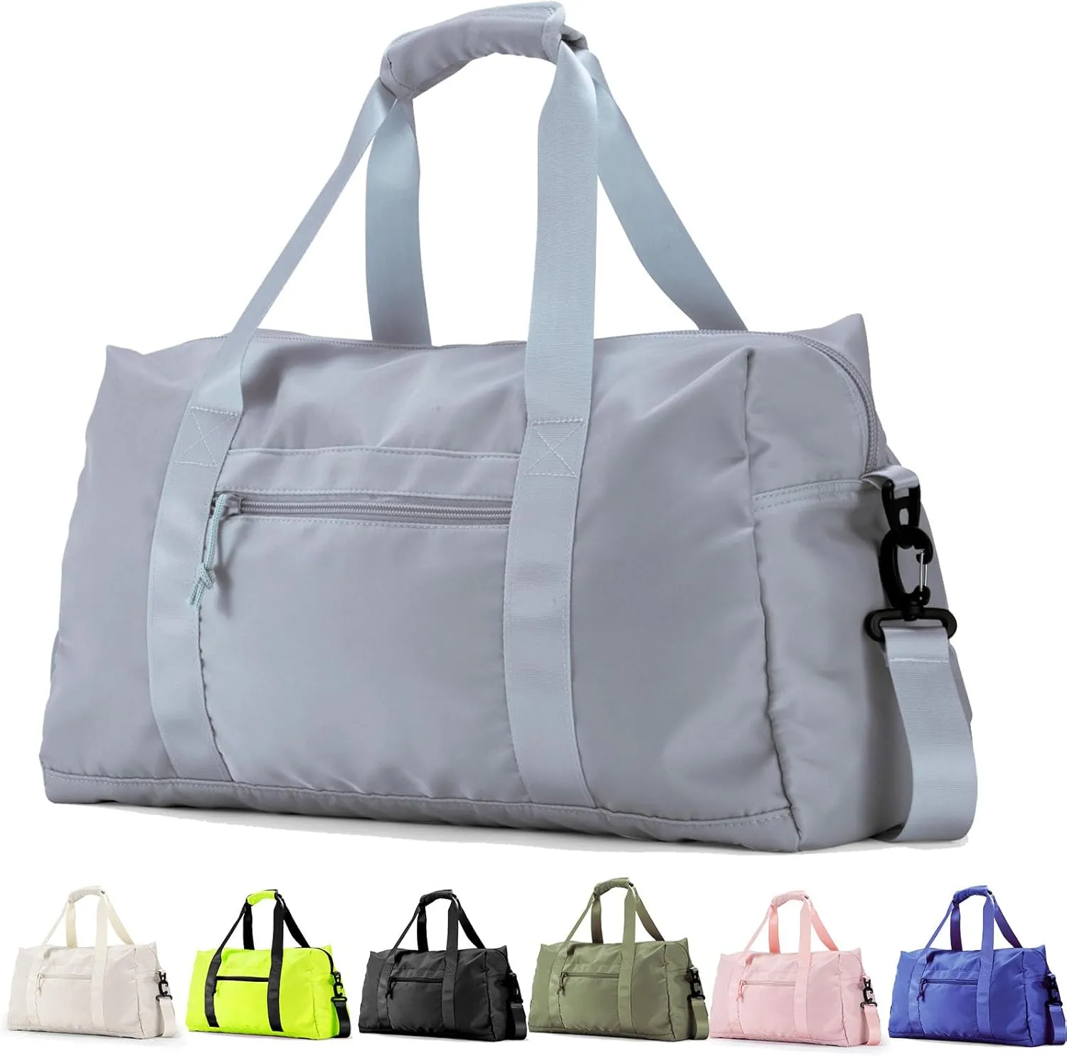 Travel Duffle Bag,Sport Gym Bag for Men And Women with Wet Pocket,Weekender Bag Carry On Tote Bags for Airplane Light Grey