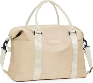 Travel Duffle, Waterproof Gym Weekender Overnight Tote Carry On with Luggage Sleeve, Dry Wet Pocket, Labor Delivery Hospital Bag