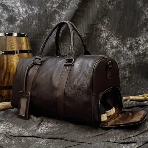 Travel Men Leather Genuine Bags Female Eco-friendly technology Carry Bag Cowhide Soft Male Women Hand MAHEU Travel Shoulder Real Hot Leather Bag Luggage Seasonal sale