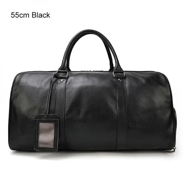 Travel Men Leather Genuine Bags Female Eco-friendly technology Carry Bag Cowhide Soft Male Women Hand MAHEU Travel Shoulder Real Hot Leather Bag Luggage Seasonal sale