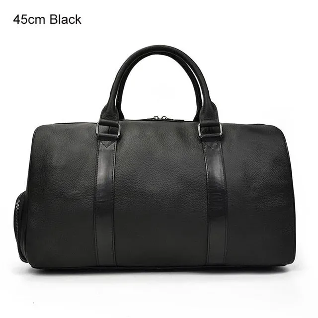 Travel Men Leather Genuine Bags Female Eco-friendly technology Carry Bag Cowhide Soft Male Women Hand MAHEU Travel Shoulder Real Hot Leather Bag Luggage Seasonal sale