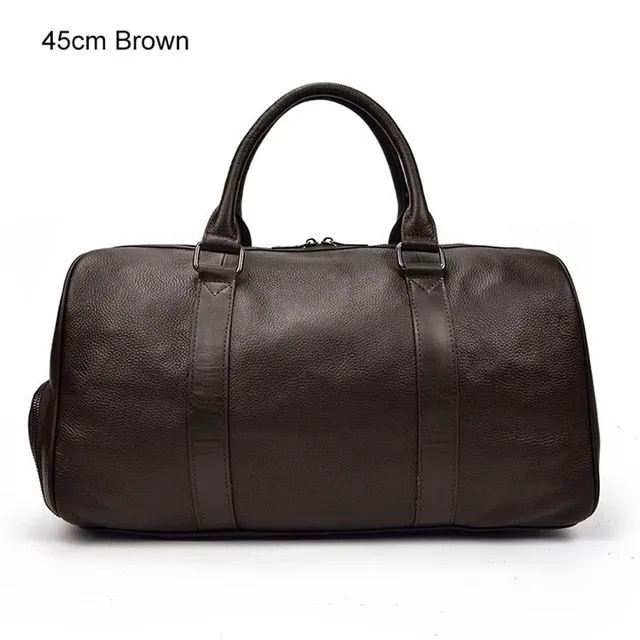 Travel Men Leather Genuine Bags Female Eco-friendly technology Carry Bag Cowhide Soft Male Women Hand MAHEU Travel Shoulder Real Hot Leather Bag Luggage Seasonal sale