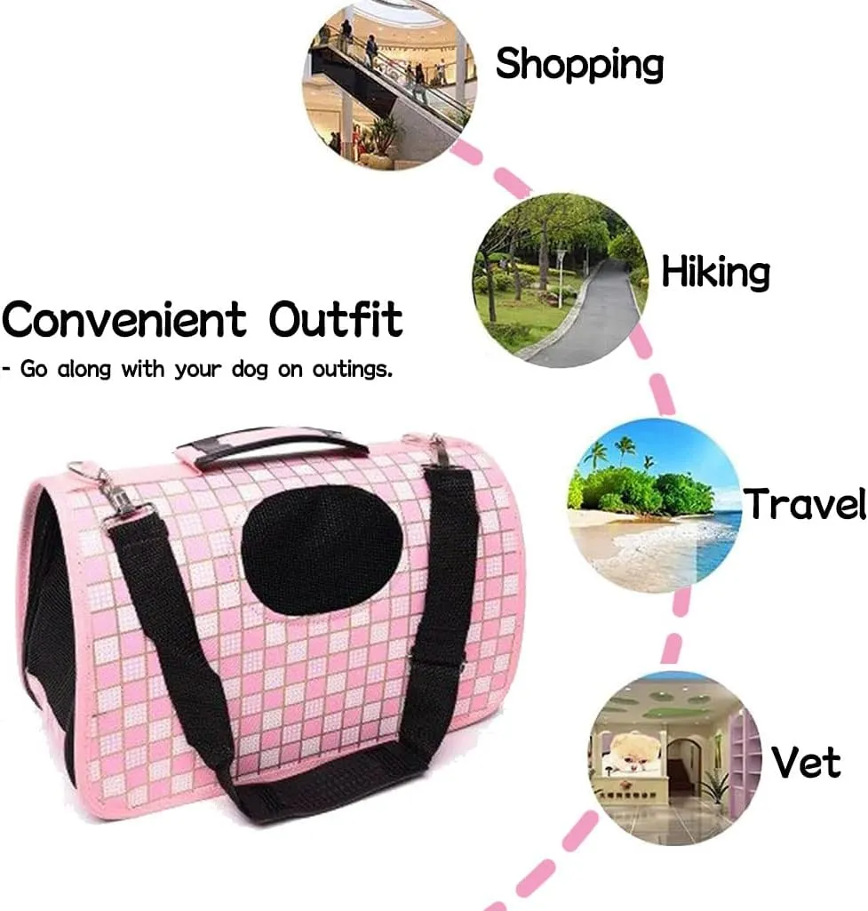 Travel Pet Shoulder Bag for Puppy & Kitten, Cat Carrier Sling Pet Carrier Backpack Waterproof Bottom for Hiking