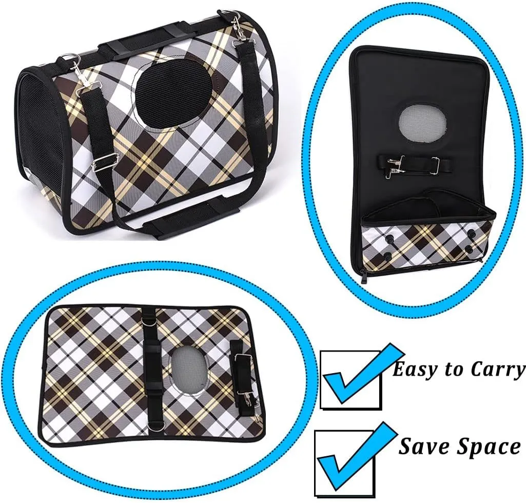 Travel Pet Shoulder Bag for Puppy & Kitten, Cat Carrier Sling Pet Carrier Backpack Waterproof Bottom for Hiking