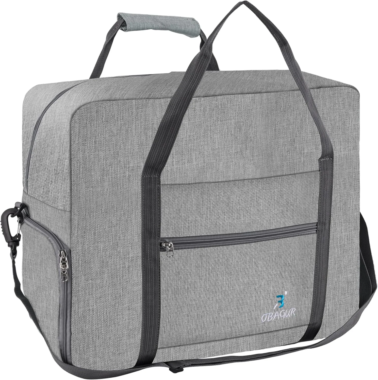 Travel Tote Bag Foldable Travel Duffel Bag For Spirit Airlines Personal Item Bag Weekender Bags for Men Women with Shoe Compartment Carry on Overnight Bag(Snow Gray,20L)