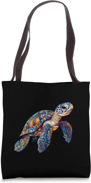 Tribal Hawaiian Sun Sea Turtle Beach Ocean Lover Animals Tote Bag
