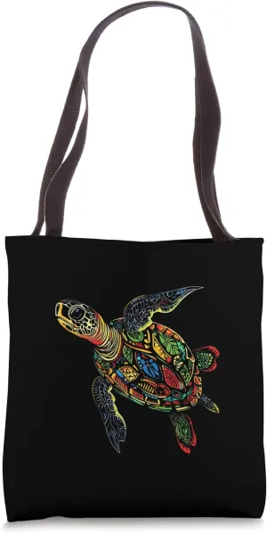 Tribal Hawaiian Sun Sea Turtle Beach Ocean Lover Animals Tote Bag