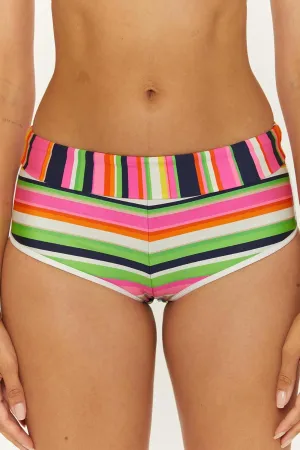 Trina Turk Women's Anniversary Stripe Boy Shorts, Casual, Pull On, Beach Cover Ups