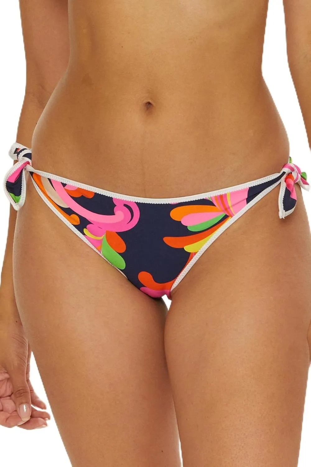 Trina Turk Women's Anniversary Stripe Reversible Tie Side Bikini Bottom, Cheeky Coverage, Swimwear Separates