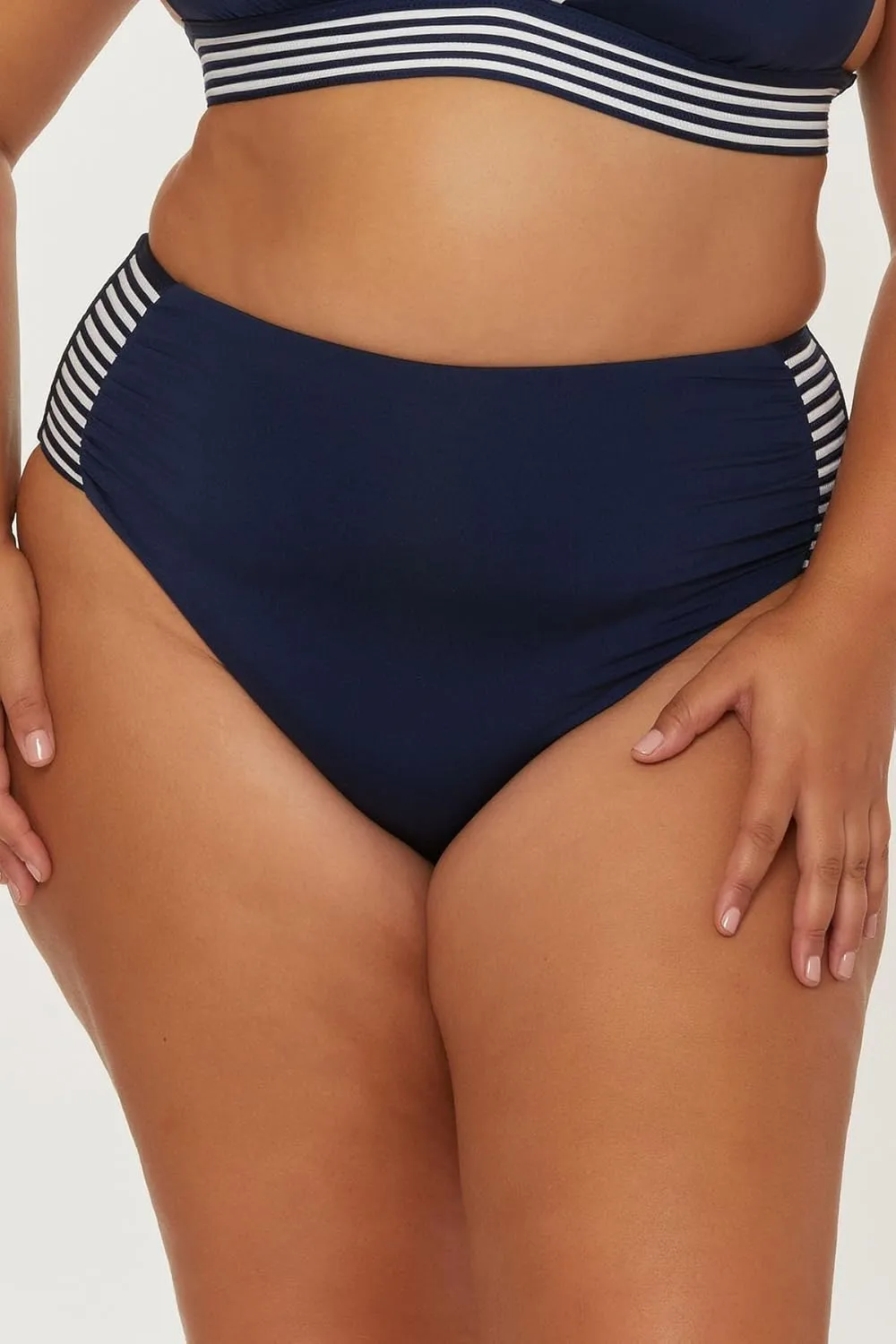 Trina Turk Women's Monaco High Waisted Bikini Bottom, Cheeky Coverage, Swimwear Separates