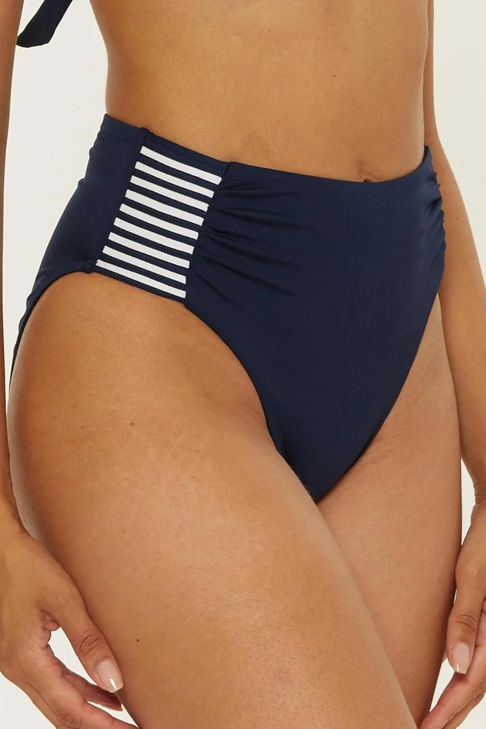 Trina Turk Women's Monaco High Waisted Bikini Bottom, Cheeky Coverage, Swimwear Separates