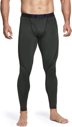 TSLA Men's Athletic Compression Pants, Thermal Wintergear Running Tights, Sports Leggings